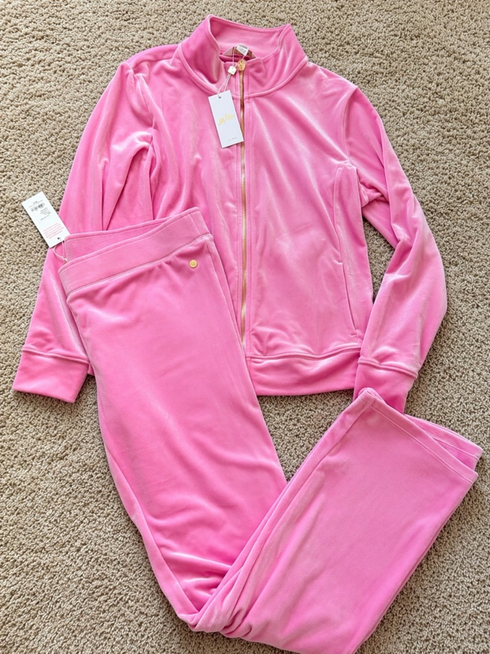 NWT Lilly Pulitzer Dorsey Velour Set sz XL